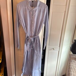 Striped Long Sleeve Shirt Dress